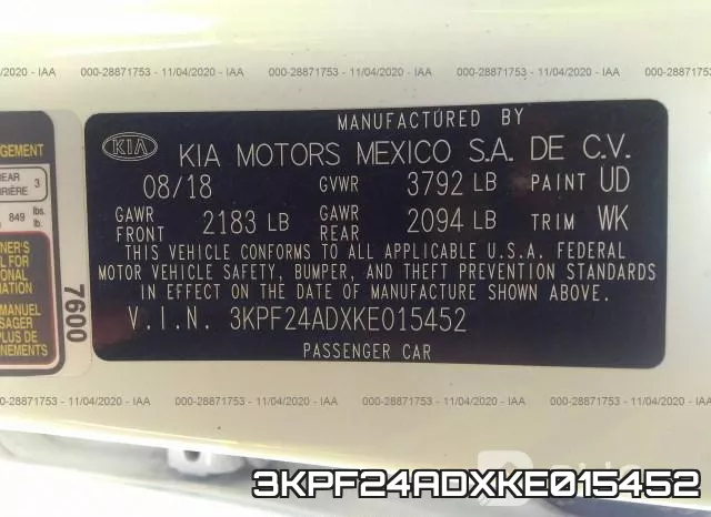 3KPF24ADXKE015452 фото 10