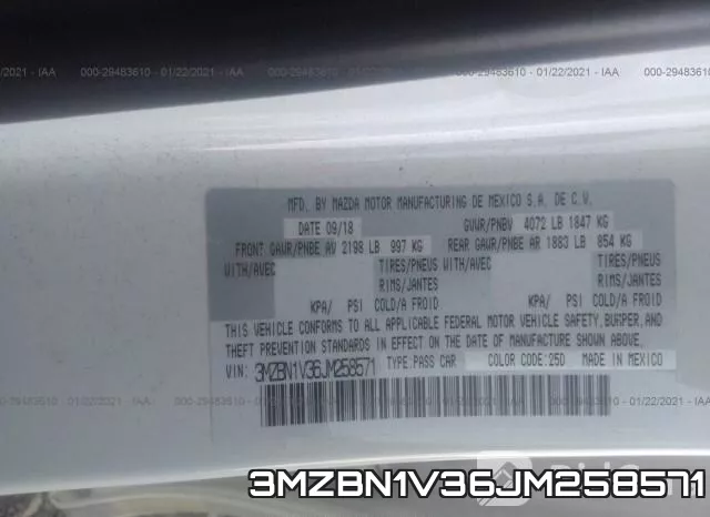 3MZBN1V36JM258571 фото 9
