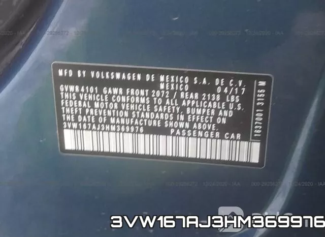 3VW167AJ3HM369976 фото 10