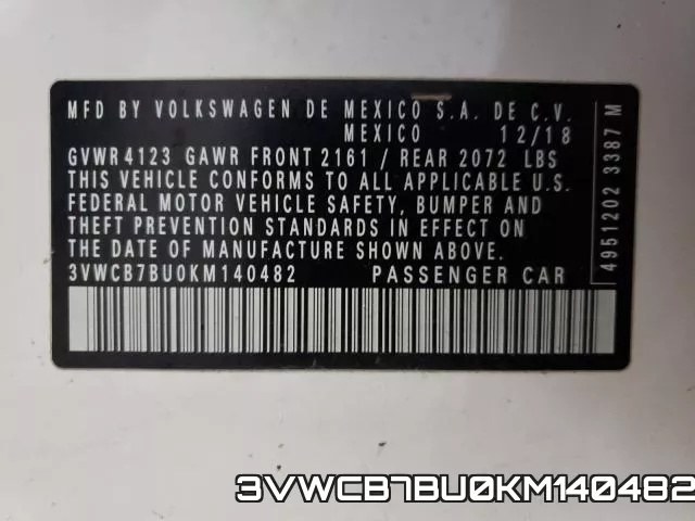 3VWCB7BU0KM140482 фото 2