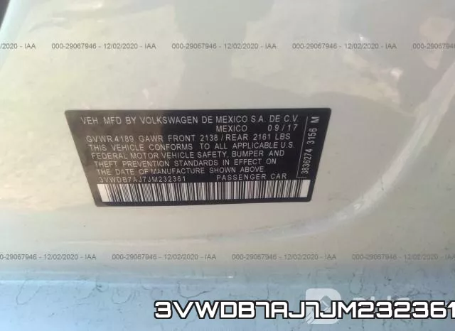 3VWDB7AJ7JM232361 фото 8