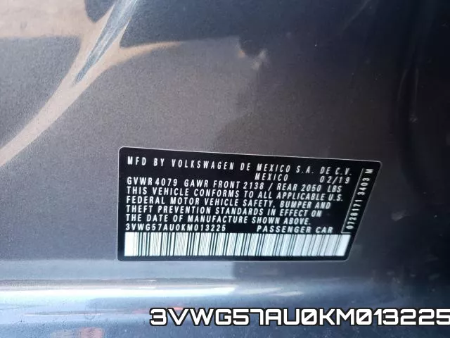 3VWG57AU0KM013225 фото 2