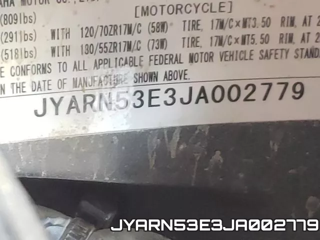 JYARN53E3JA002779 фото 2