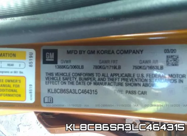 KL8CB6SA3LC464315 фото 9