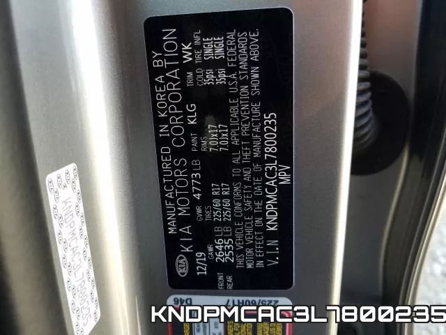 KNDPMCAC3L7800235 фото 2