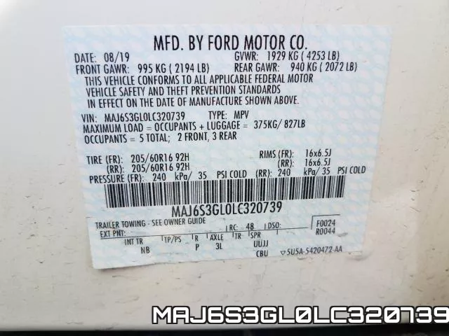 MAJ6S3GL0LC320739 фото 2