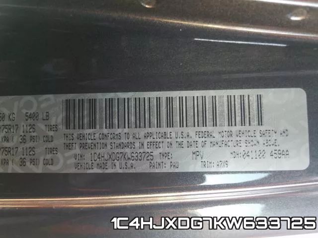 1C4HJXDG7KW633725 фото 2