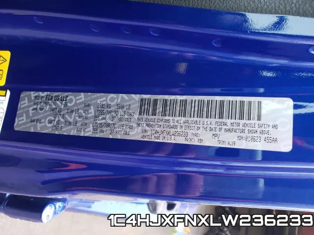 1C4HJXFNXLW236233 фото 2