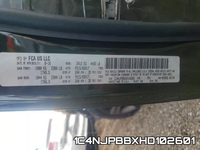 1C4NJPBBXHD102601 фото 2