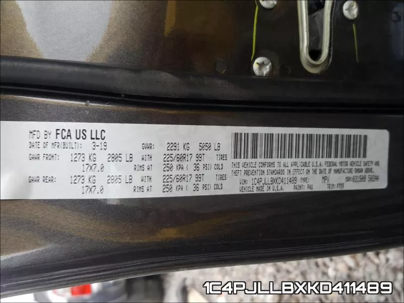 1C4PJLLBXKD411489 фото 2