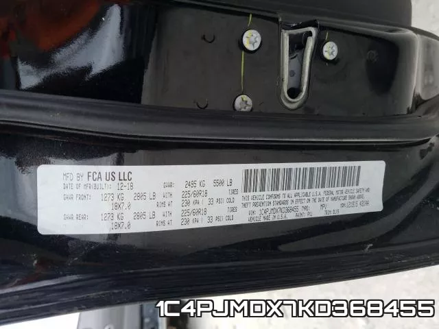 1C4PJMDX7KD368455 фото 2
