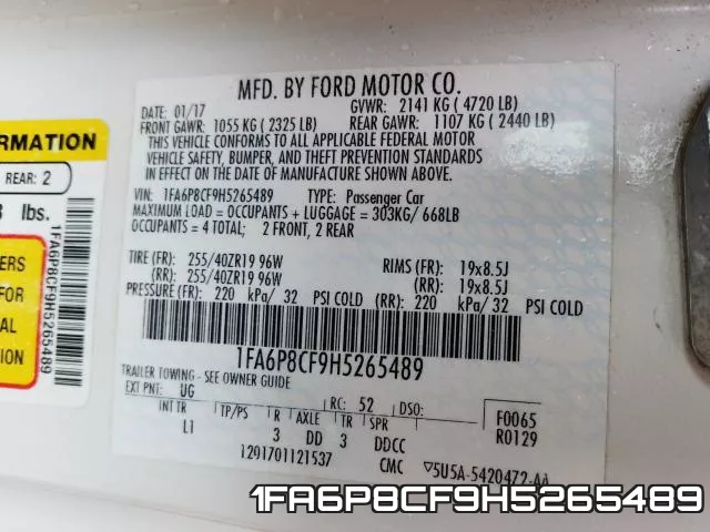 1FA6P8CF9H5265489 фото 2