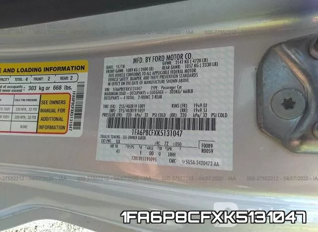1FA6P8CFXK5131047 фото 10