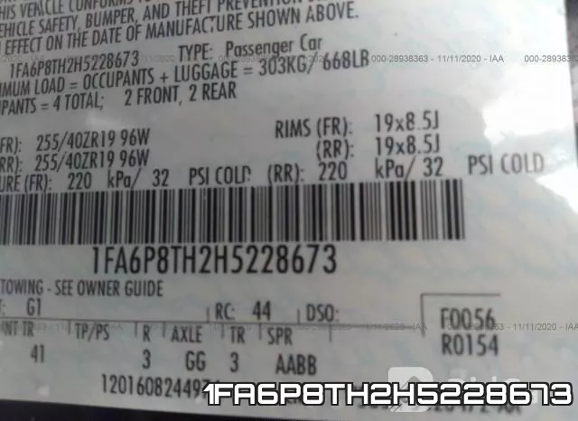 1FA6P8TH2H5228673 фото 9