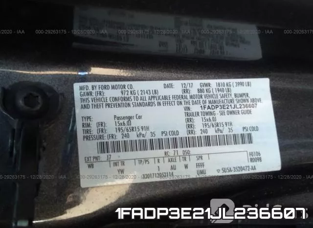 1FADP3E21JL236607 фото 10