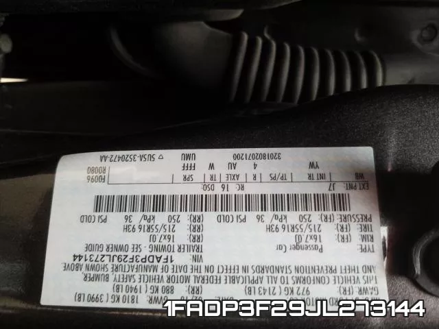 1FADP3F29JL273144 фото 2