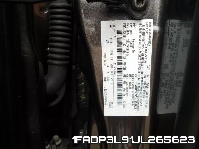 1FADP3L91JL265623 фото 2