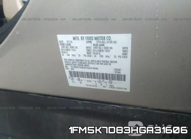 1FM5K7D83HGA31606 фото 10