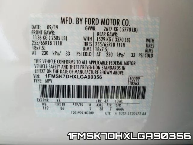 1FMSK7DHXLGA90356 фото 2