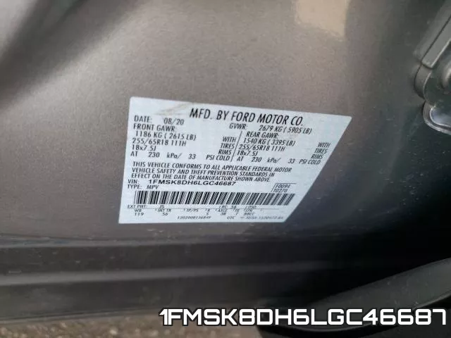 1FMSK8DH6LGC46687 фото 2