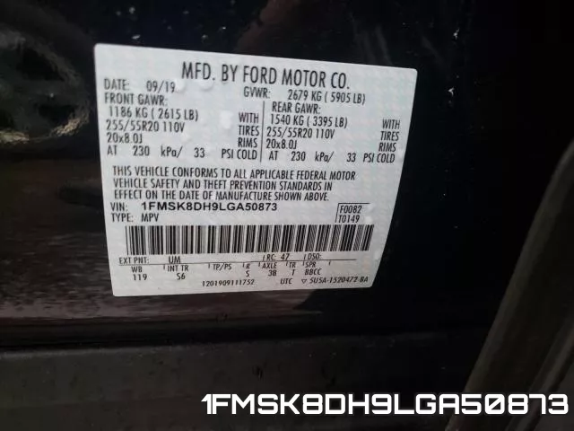 1FMSK8DH9LGA50873 фото 2