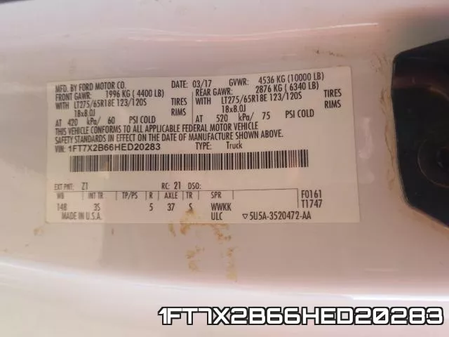 1FT7X2B66HED20283 фото 2