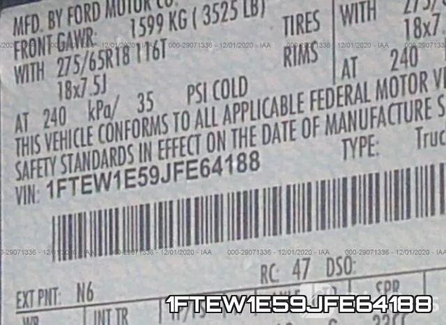 1FTEW1E59JFE64188 фото 10