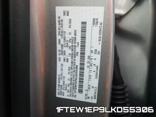 1FTEW1EP9LKD55306 фото 2