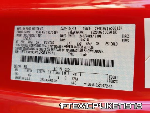1FTEX1CP1JKE17973 фото 2