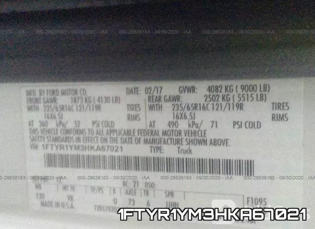 1FTYR1YM3HKA67021 фото 10