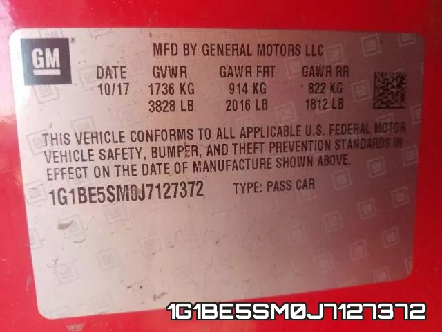 1G1BE5SM0J7127372 фото 2