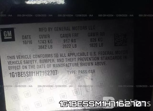 1G1BE5SM1H7162707 фото 8