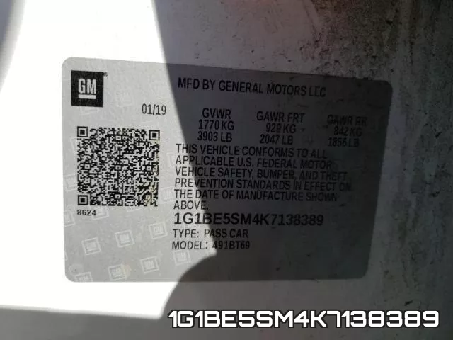 1G1BE5SM4K7138389 фото 2