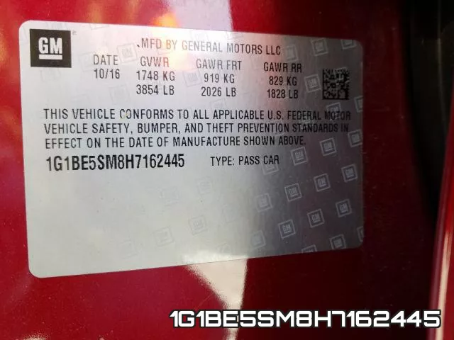 1G1BE5SM8H7162445 фото 2