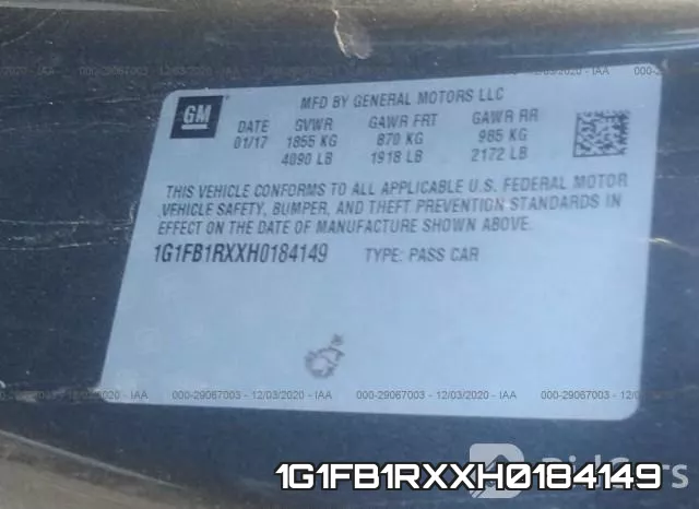 1G1FB1RXXH0184149 фото 9