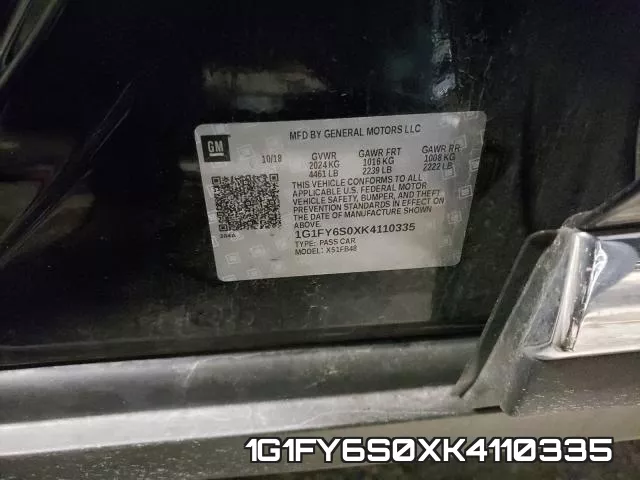 1G1FY6S0XK4110335 фото 2