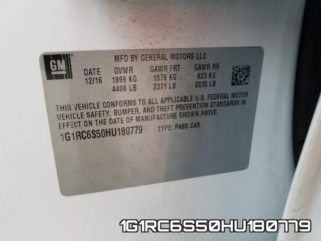 1G1RC6S50HU180779 фото 2