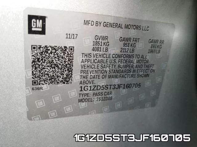 1G1ZD5ST3JF160705 фото 2