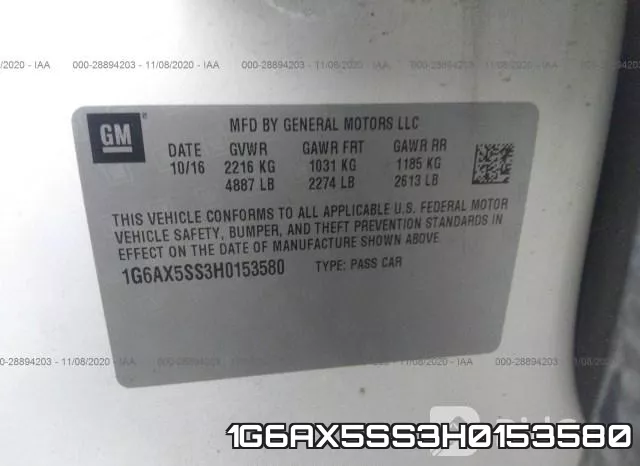 1G6AX5SS3H0153580 фото 10