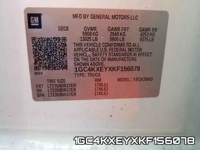 1GC4KXEYXKF156078 фото 2