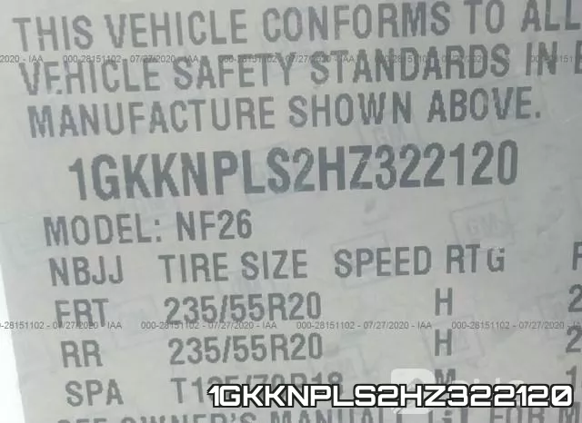 1GKKNPLS2HZ322120 фото 10