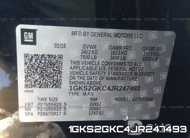 1GKS2GKC4JR247493 фото 10