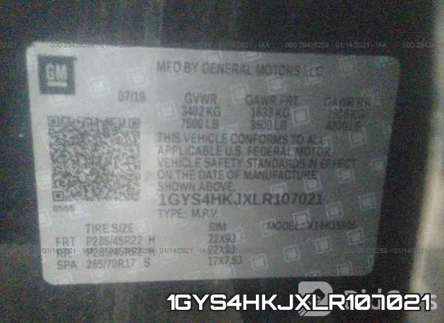 1GYS4HKJXLR107021 фото 9