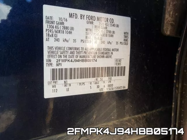 2FMPK4J94HBB05174 фото 2