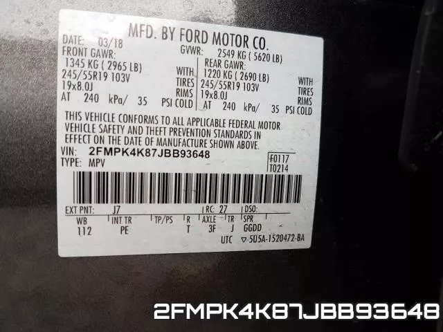 2FMPK4K87JBB93648 фото 2