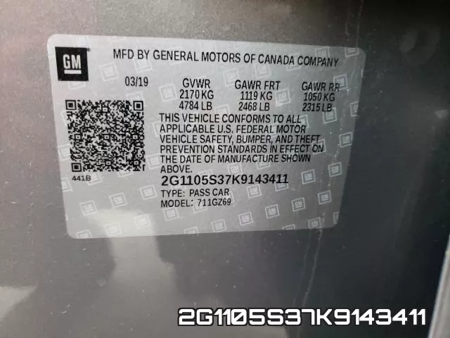 2G1105S37K9143411 фото 2