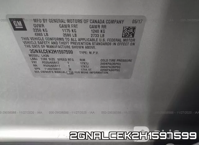 2GNALCEK2H1597599 фото 8