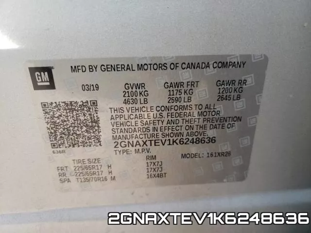 2GNAXTEV1K6248636 фото 2