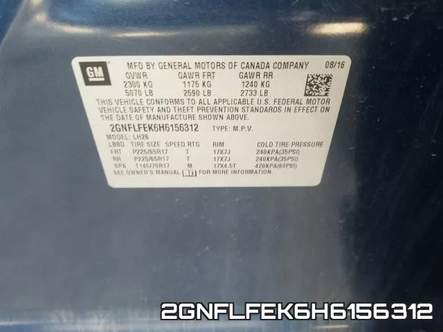 2GNFLFEK6H6156312 фото 2