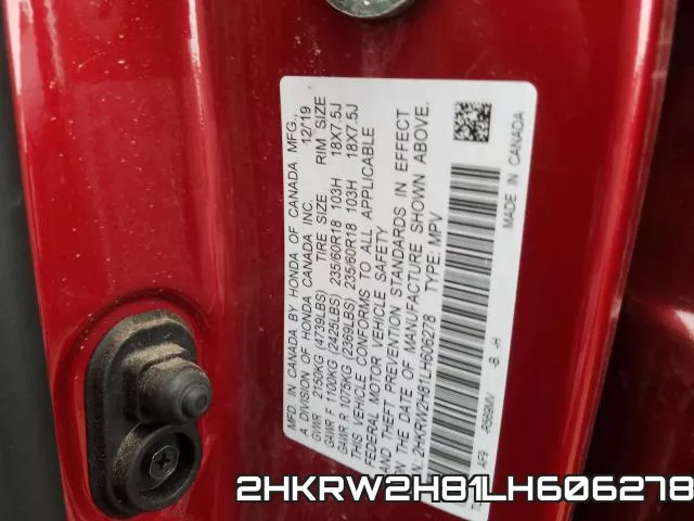2HKRW2H81LH606278 фото 2
